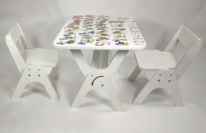 Детский растущий стол-парта и два стула Я САМ "Умка-Дуо" (Алфавит) в Пойковском - poikovskii.mebel-74.com | фото