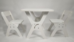 Детский растущий стол-парта и два стула Я САМ "Умка-Дуо" (Белый) в Пойковском - poikovskii.mebel-74.com | фото