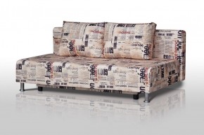 Диван-кровать Комфорт без подлокотников Принт "Gazeta" (2 подушки) в Пойковском - poikovskii.mebel-74.com | фото