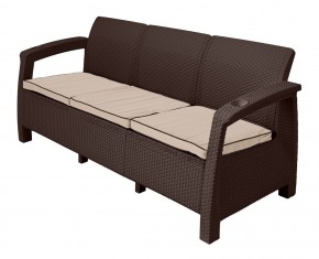 Диван Yalta Premium Sofa 3 Set (Ялта) шоколадный (+подушки под спину) в Пойковском - poikovskii.mebel-74.com | фото