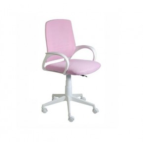 Кресло Ирис White сетка/ткань розовая в Пойковском - poikovskii.mebel-74.com | фото