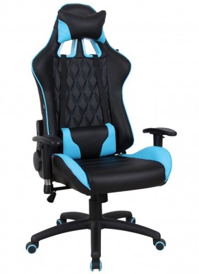 Кресло компьютерное BRABIX "GT Master GM-110" (черное/голубое) 531928 в Пойковском - poikovskii.mebel-74.com | фото