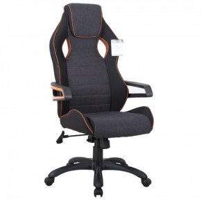 Кресло компьютерное BRABIX Techno Pro GM-003 (ткань черное/серое, вставки оранжевые) 531813 в Пойковском - poikovskii.mebel-74.com | фото