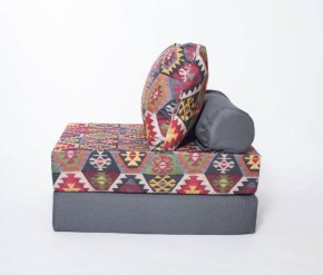 Кресло-кровать-пуф бескаркасное Прайм (мехико серый-графит) в Пойковском - poikovskii.mebel-74.com | фото