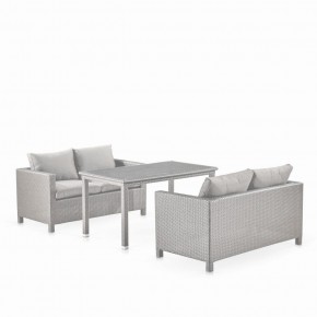 Обеденный комплект плетеной мебели с диванами T256C/S59C-W85 Latte в Пойковском - poikovskii.mebel-74.com | фото