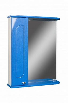 Шкаф-зеркало Радуга Синий металлик 55 левый АЙСБЕРГ (DA1129HZR) в Пойковском - poikovskii.mebel-74.com | фото