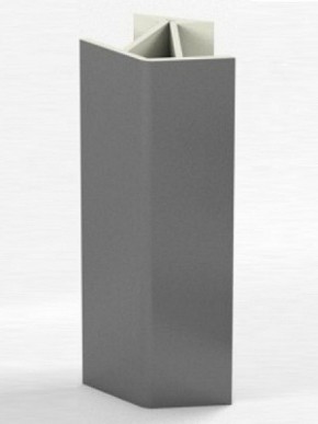 Угловое соединение для цоколя 135 гр. h100 мм (Алюминий, Белый, Черный, Сонома) в Пойковском - poikovskii.mebel-74.com | фото