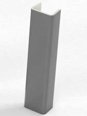 Торцевая заглушка  для цоколя h100 мм (Алюминий, Белый, Черный, Сонома) в Пойковском - poikovskii.mebel-74.com | фото